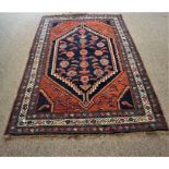 Turkish Rug, Decorated with Geometric motifs, 201cm x 134cm