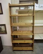 Pine Open Bookcase, 201cm high, 93cm wide, 33cm deep