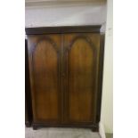 Two Walnut Wardrobes, Largest 194cm high, 126cm wide, 59cm deep (2)