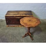 Victorian Pine Blanket Box, 46cm high, 100cm wide, 54cm deep, With an Occasional Table (2)