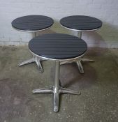 Three Matching Pub / Cafe Tables, 70cm high, 60cm wide (3)