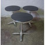 Three Matching Pub / Cafe Tables, 70cm high, 60cm wide (3)
