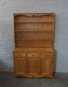 Pine Dresser, 184cm high, 113cm wide, 44cm deep