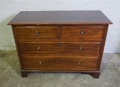 Mahogany Chest of Drawers, 78cm high, 112cm wide, 51cm deep, With a matching Dressing Table, (2)
