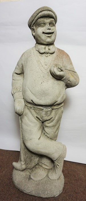 Composite Stone Garden Figure, Modelled as a Golfer, 77cm high - Image 2 of 3