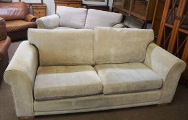 Pair of Modern Two Seater Sofas, 63m high, 194cm wide, 87cm deep, (2)