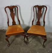 Set of Six Mahogany Splat Back Dining Chairs by Hitchcock, Having a label to the underside, 102cm