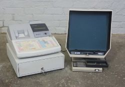 Electronic Cash Register by Sharpe, With an Eyecom Monitor, (2)Condition reportNot tested, Sold as
