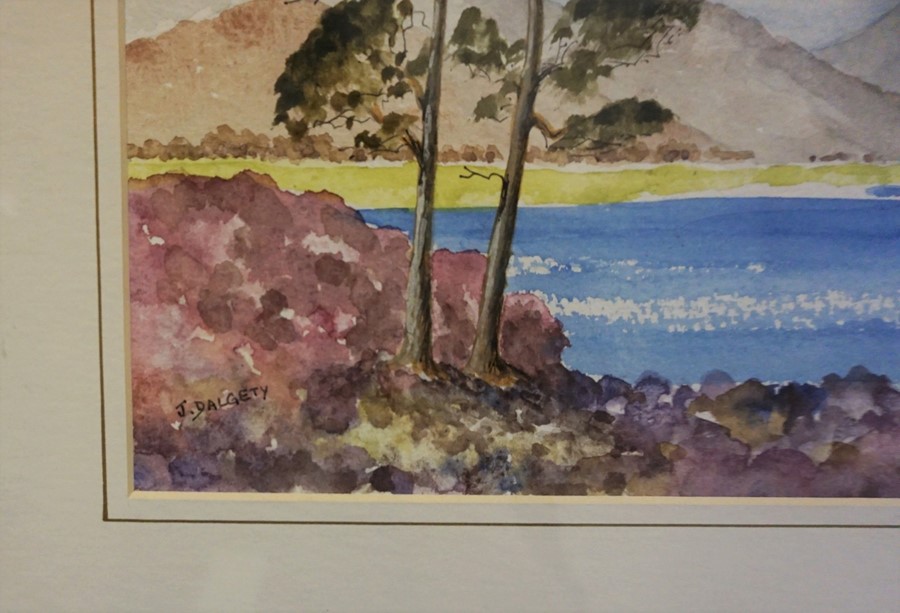 Joyce Dalgety "Loch Tulla, Bridge of Orchy" "Kiloran Bay, Isle of Colonsay" Two Watercolours, 20cm x - Image 6 of 6