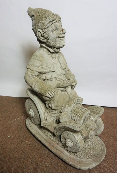 Composite Stone Garden Figure, Modelled as a Knome, 50cm high