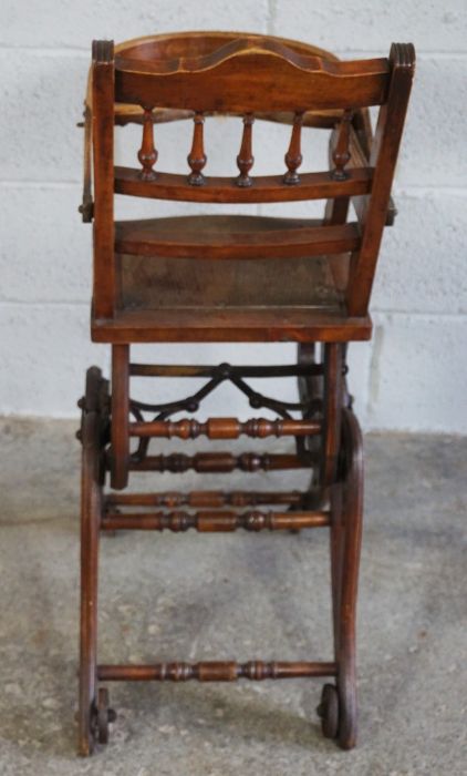 Antique Metamorphic Childs Feeding Chair, 94cm high - Image 5 of 6