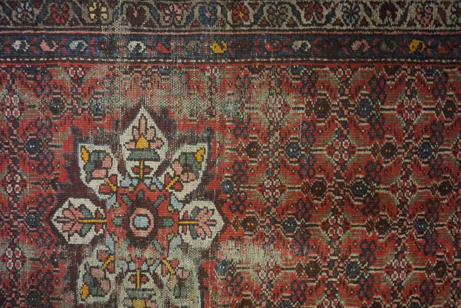 Two Persian Hand Knotted Rugs, On red and blue grounds, 150cm x 104xm, 190cm x 105cm (2) - Image 6 of 6