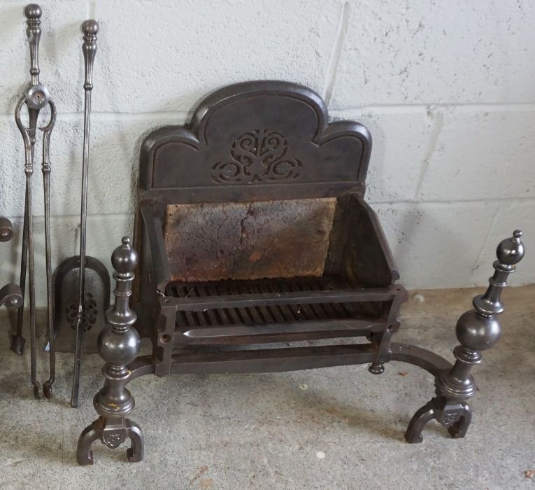 Victorian Iron Fire Insert, Approximately 53cm high, 67cm wide, Stamped to reverse, With a similar - Image 2 of 3