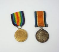 Two WWI Campaign Medals, Engraved to 110688 G N R, W. Reid, R. A. With attached ribbons (2)