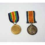 Two WWI Campaign Medals, Engraved to 110688 G N R, W. Reid, R. A. With attached ribbons (2)