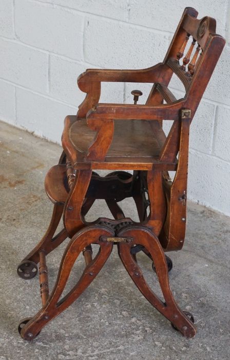 Antique Metamorphic Childs Feeding Chair, 94cm high - Image 4 of 6