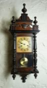 Vienna Wall Clock, Having a twin train movement, 80cm high, With a Smiths Enfield Mantel Clock (2)