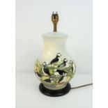 Moorcroft Puffin Decorated Table Lamp, 26cm high Condition reportSold as seen, Not tested.