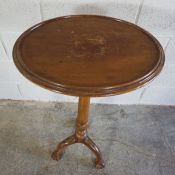 Gill & Reigate of London, Mahogany Plant Stand, Raised on tripod ball and claw feet, Label to the