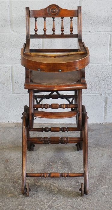 Antique Metamorphic Childs Feeding Chair, 94cm high - Image 2 of 6