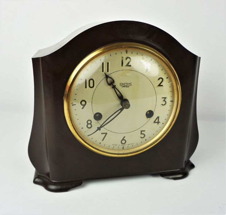 Vienna Wall Clock, Having a twin train movement, 80cm high, With a Smiths Enfield Mantel Clock (2) - Image 2 of 8