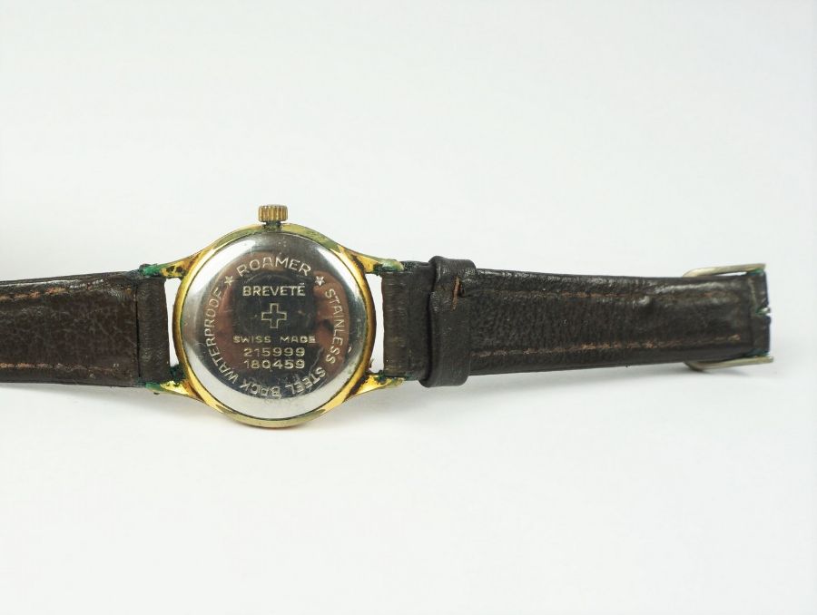 Vintage Roamer by Brevette Antimagnetic Gents Wristwatch, Having a champagne coloured dial with - Image 6 of 6