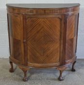 Mahogany Demi Lune Commode Cabinet, 103cm high, 103cm wide, 38cm deep