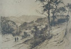 Five Assorted Pictures, To include Percy Robertson "Hindhead" Print, Limited Edition Etching of "