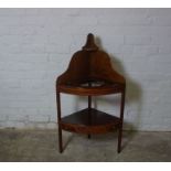 Georgian style Mahogany Wash Stand, Having a three quarter gallery, Above a small drawer and two