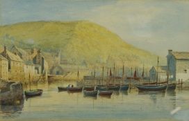 B.Davis "Fishing Boats" Watercolour, 21cm x 33cm