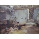 After Sir William Russell Flint "Retreat from the Sun" Signed Limited Edition Print, Signed in