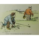 Golfing Print, "Caddie Ave yer Finished wi the Links for Today Sir" 35cm x 45cm