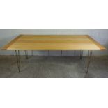 Modern Pine Folding Dining Table, 84cm high, 210cm long, 100cm wide