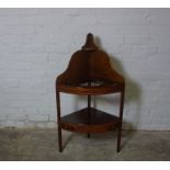 Georgian style Mahogany Wash Stand, Having a three quarter Gallery above a small Drawer and two faux