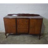 Vintage Walnut Sideboard, 95cm high, 142cm wide, 54cm deep