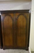 Two Walnut Wardrobes, Largest 194cm high, 126cm wide, 59cm deep (2)