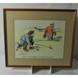 Golfing Print, Caddie "Ave yer Finished wi the Links for Today Sir" 35cm x 45cm