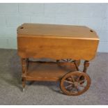 Canadian Tea Trolley, Pine tea trolley circa 1860s, L-80cms approx., H 72cms approx., W 50cms