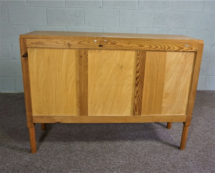 Pine cupboard comprising of 3 draws and one sectional cupboard, L 126cms approx., H 92cms approx., W - Image 20 of 20