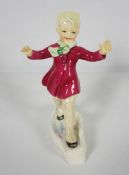 Royal Worcester Figure of January, Modelled by F. C Doughty, No 3452, 16cm high