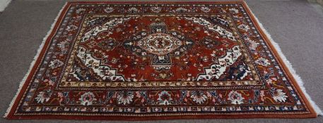 A Large handmade Bokhara rug with authenticity from the Mihrab Gallery