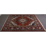 A Large handmade Bokhara rug with authenticity from the Mihrab Gallery