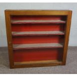 Mahogany Glazed Display Cabinet, Circa 19th Century, Enclosing a shelved interior, Having later wall