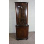 Reproduction Corner Cabinet, 184cm high, 66cm wide