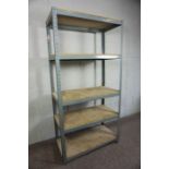 Set of Metal Shelves, 181cm high, 90cm wide