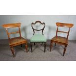 Pair of Victorian Chairs, 75cm high, With a Victorian Mahogany Chair (3)