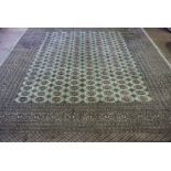 Green Large Handmade Bokhara Rug, 127cm x 130cm, and a matching runner 125cm x 55cm from the