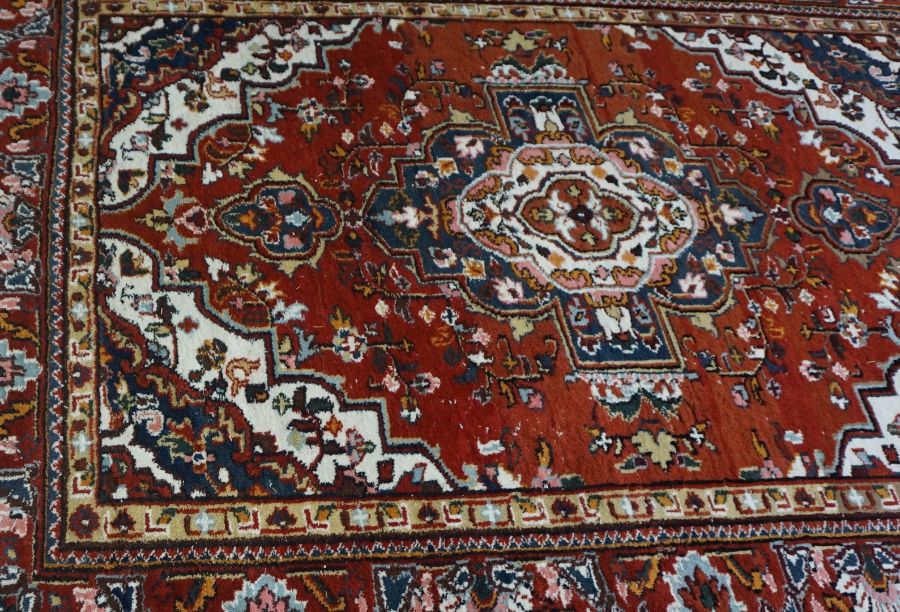 A Large handmade Bokhara rug with authenticity from the Mihrab Gallery - Image 2 of 3