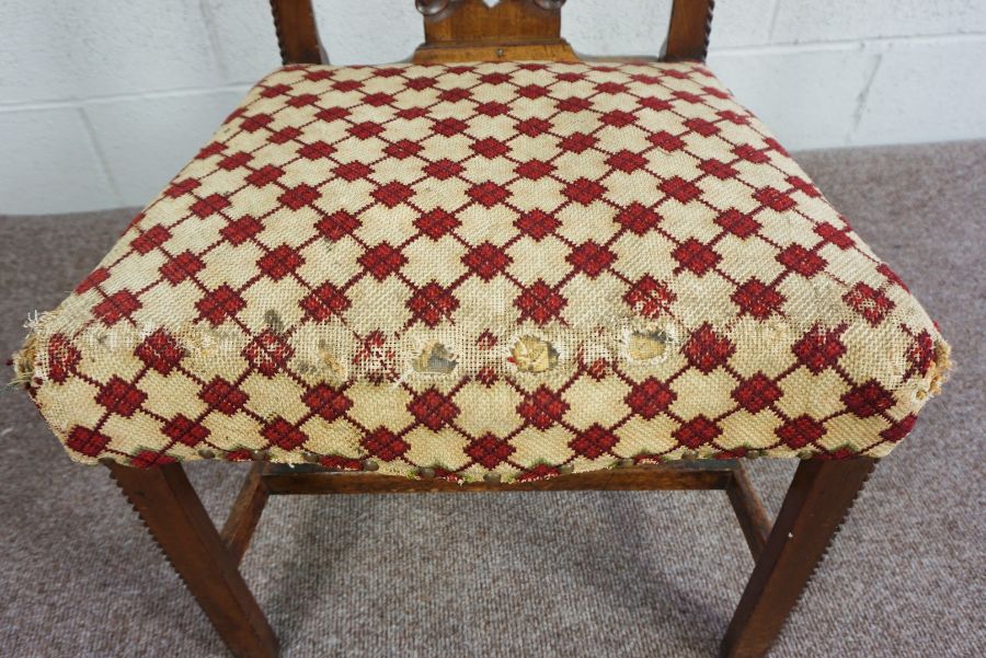 Chippendale Style Mahogany Dining Chair, 94cm high Condition reportAreas of old worm to the chair - Image 3 of 6