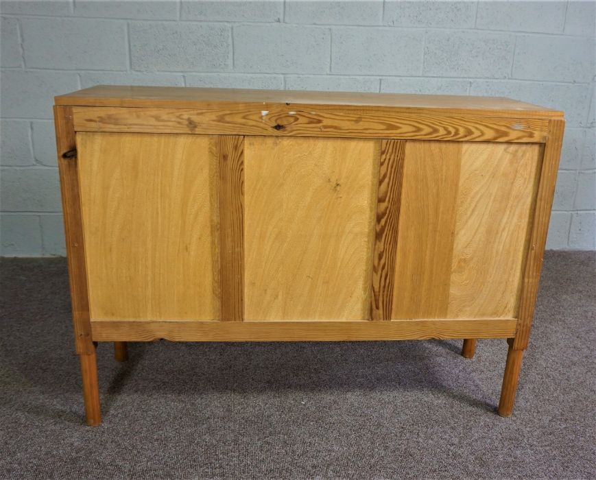 Pine cupboard comprising of 3 draws and one sectional cupboard, L 126cms approx., H 92cms approx., W - Image 15 of 20